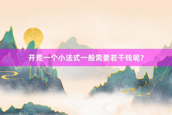 开荒一个小法式一般需要若干钱呢？